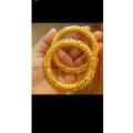 Gold Plated Bangles / Bala / Ruli - 1 Pair - Bangles.