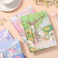 Rabbit Notebook Color Illustrated Page Hand Book Magnetic Buckle Student Journals Cute Notebook Office Accessories Kawaii.