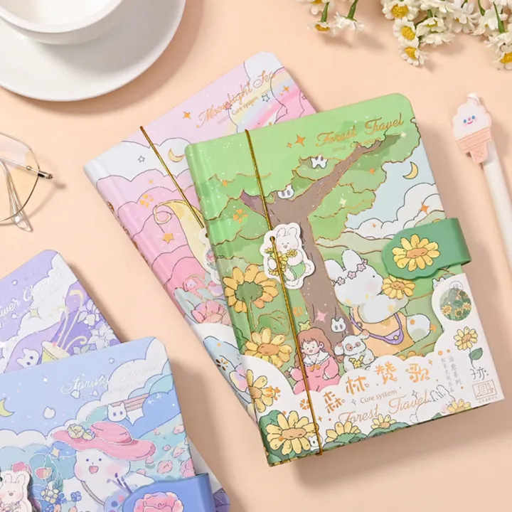 Rabbit%20Notebook%20Color%20Illustrated%20Page%20Hand%20Book%20Magnetic%20Buckle%20Student%20Journals%20Cute%20Notebook%20Office%20Accessories%20Kawaii%20-%20Image%204
