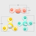 Montessori Baby Bath Toys For Boy Children Bathing Sucker Spinner Suction Cup Toy For Kids Funny Child Rattles Teether. 