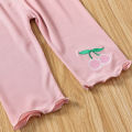GC Toddlers Leggings Kids Girls Cropped Pants Solid Color Elastic Waist Belt Summer Outerwear Bottoms Pants. 
