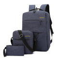 Men's Business Backpack Korean StyleUCharging Leisure School Season Schoolbag Simple and Stylish Bag Three-Piece Set. 