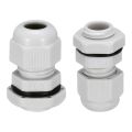 3Pcs - PG-7 White waterproof cable gland.