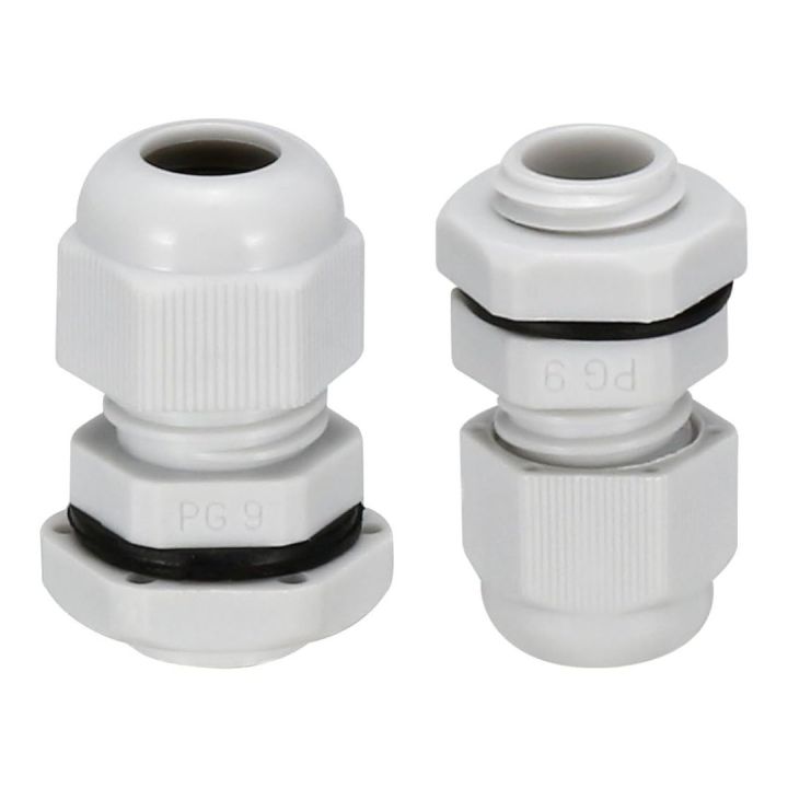 3Pcs%20-%20PG-7%20White%20waterproof%20cable%20gland%20-%20Image%202