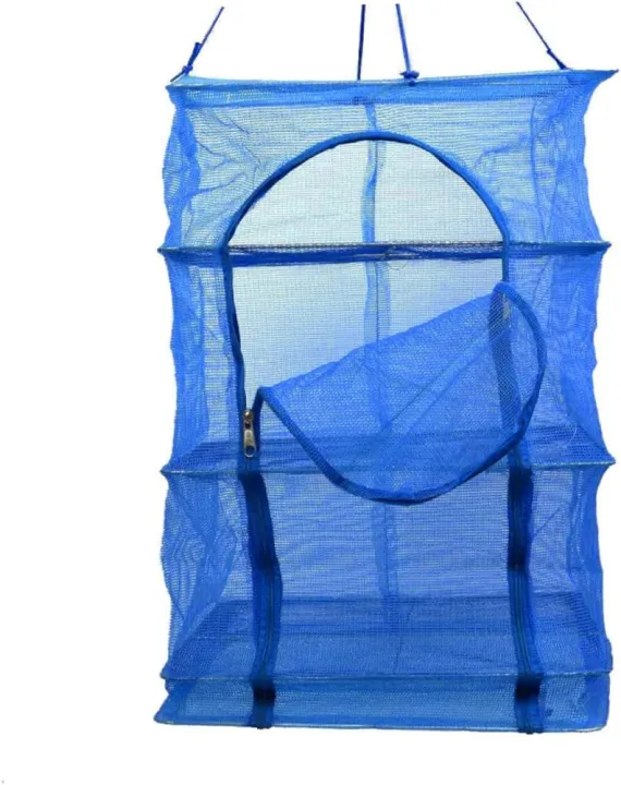 Foldable 4 Layers Food Drying Net  Rack Hanging Vegetable,Fish, Dishes Dryer Net dryer case 35 X 35 X 65cm PE Hanger food drying case