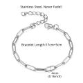 【Daily Necessities For Anyone Store】Men Chain Bracelet Stainless Steel Paperclip Link Chain Bracelet for Men Women Punk Wrist Jewelry Braslet. 
