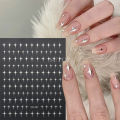 Black White Star Y2K Nail Art Stickers Metallic Silver Star Nail Decals Hologram Nail Seals Korean Style Manicure Deco LEBSO-167.