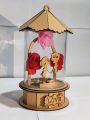 Wooden Cute Couple Decorative Showpiece Lightinig System. 