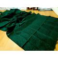 Green Colour Half Silk Chumki Saree For Women - Casual & Party wear - Suitable for Every Season. 