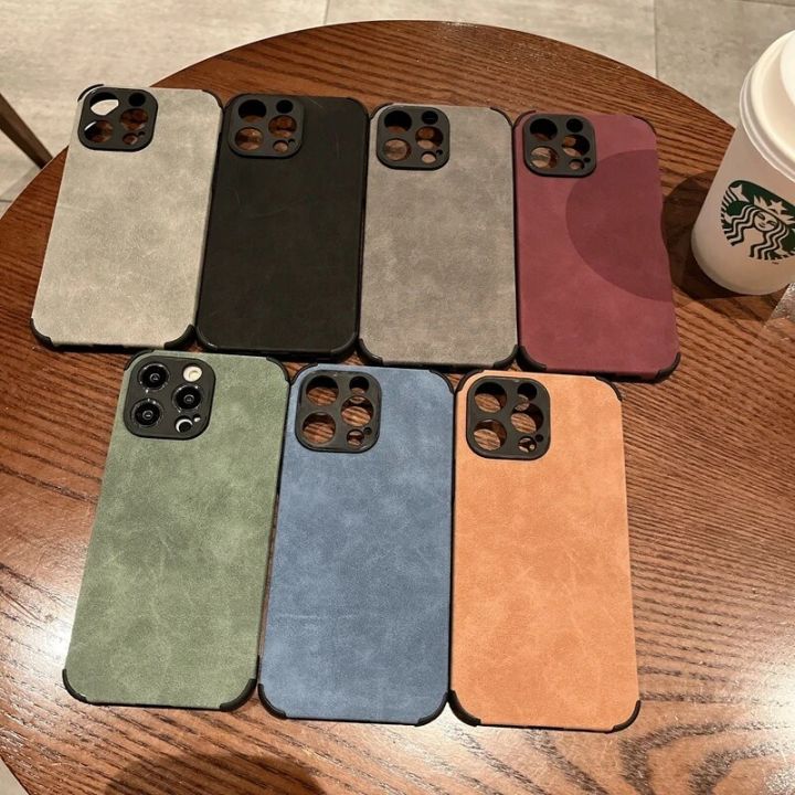 Luxury Soft Hight End Grey Cortex Phone Case For iPhone 14 13 12 11 Pro Max XR XS 7 8 Plus SE Bumper Shockproof Back Cover Men