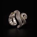 Vintage Charm Horned Snake Ring For Man Woman Aesthetic Punk Viking Myth Snake Dragon Open Ring Cool Trend 2023 New Gift Jewely. 