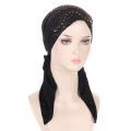 Fashion Ready To Wear Plain Hijab Inner Caps for Women Muslim Rhinestones Hair Loss Beanies Instant Scarves Headwraps Bonnets.