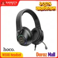 Hoco | W108 Sue Wired Gaming Headset | 50mm Audio Drivers | Omnidirectional HD Microphone & LED Lighting | 3.5mm AUX & USB Connection | Over-Ear Headphones for PC & Laptop.