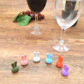 6Pcs Wine Glass Marker Creative 3D Rabbit Ears Silicone Drink Charms Wine Identifier For Champagne Cocktails Gonghpng. 