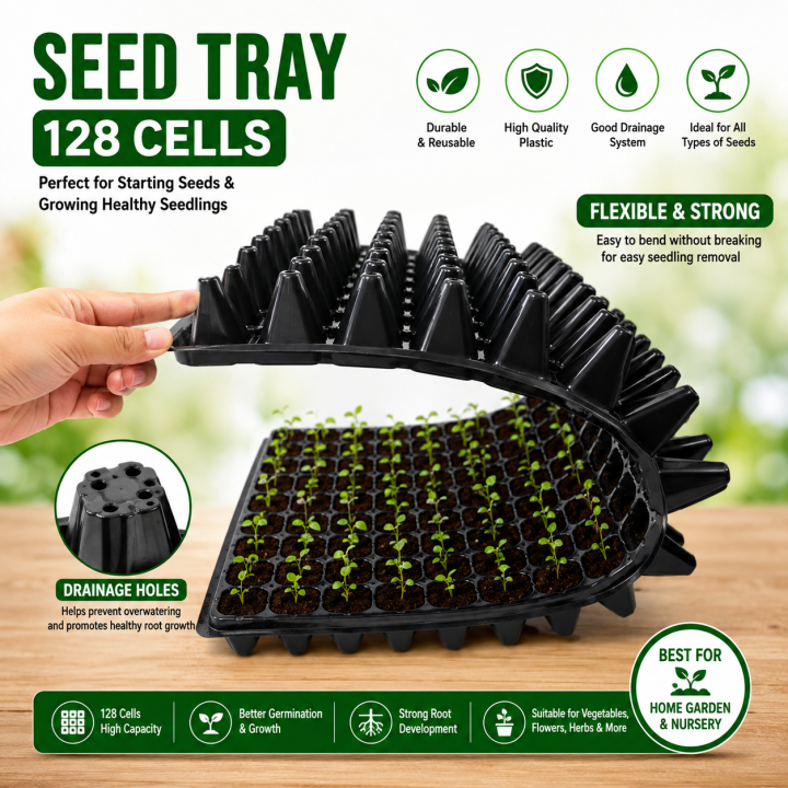 Seed Tray 128 cells-Plant Seeds Grow Nursery
