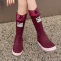 Rain Boots Women's Fashion Outerwear Soft Bottom Waterproof New Rubber Shoes Kitchen Anti-Slip Knee-High Rain Boots Labor Protection Wear-Resistant Rain Shoes. 