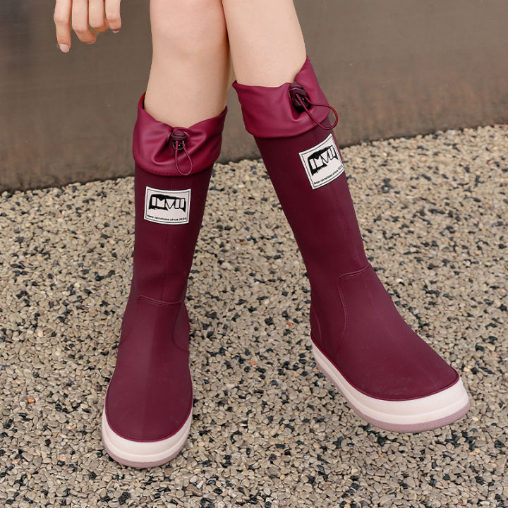 Rain%20Boots%20Women's%20Fashion%20Outerwear%20Soft%20Bottom%20Waterproof%20New%20Rubber%20Shoes%20Kitchen%20Anti-Slip%20Knee-High%20Rain%20Boots%20Labor%20Protection%20Wear-Resistant%20Rain%20Shoes%20-%20Image%203