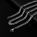 3MM5MM7MM Cuban Link Chain Stainless Steel Necklace Waterproof 18 K Gold Plated Punk Men Women Jewelry DIY Accessories USENSET. 