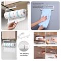Kitchen Paper Roll Holder Towel Rack Cabinet Rag Rack Bathroom Storage Rack Household.