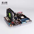 【The road to happiness Store】PC Open Frame Test Bench ITX Mini ITX Motherboard Acrylic Overclock Computer Case DIY Mod Base Stand.