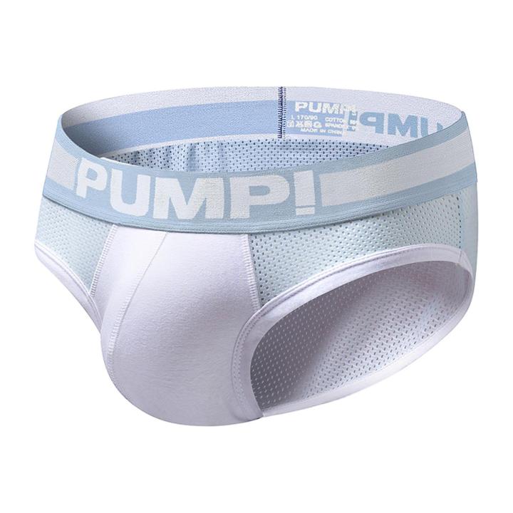 CMENIN 1pcs (1 Pieces) PUMP Comfort Cotton  Underwear Men Jockstrap Briefs Low Waist Men Underpants Male Panties Stripe Mens Innerwear H489