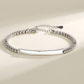 Glossy you make me complete couple bracelet men and women long-distance relationship commemorative gift flat can be engraved custom bracelet. 