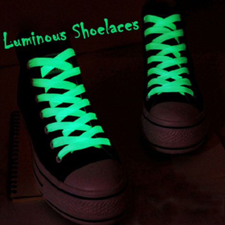 1 Pair Luminous Shoelaces Men Women Sport Shoe Laces Strings Glowing Led Fluorescent Shoelace For Sneakers Casual Shoes Lace