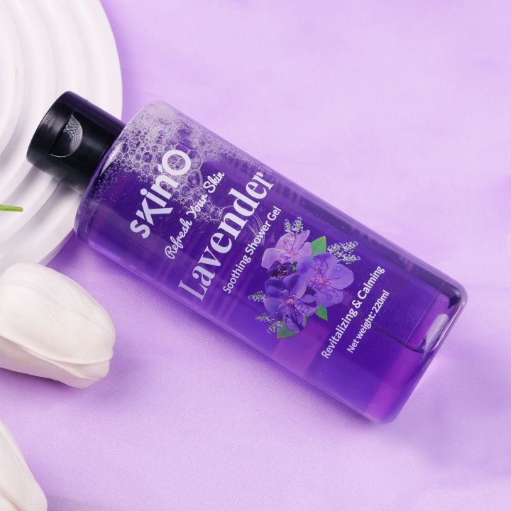 skin'O%20Lavender%20Soothing%20Shower%20Gel%20220ml%20-%20Image%203