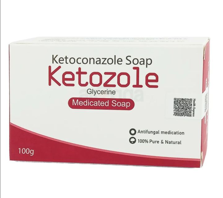 Ketozole Medicated Soap 100gm Anti Fungal Soap for Ringworm, Athleteâs Foot & Skin Infections