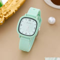 【Surprise Price】Minimalist Chic Square Women's Watch - Student Retro Style, Versatile Small Dial, Silicone Strap Quartz Watch for Women. 