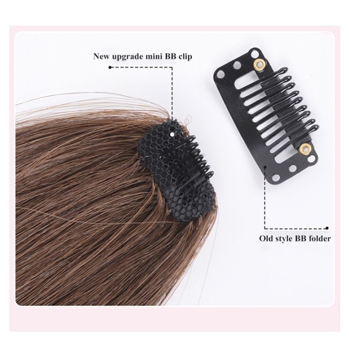 Fake%20Hair%20Air%20Bangs%20Seamless%20Clips%20in%20Front%20Fringe%20Girls%20Hairpiece%20-%20Image%204