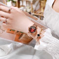 Sanxi 2024 New Design Diamond Shaped Ladies watch Quartz Light Luxury Non-mechanical Wrist Watch for Women. 