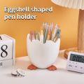 Kawaii Eggshell shape Pen Pencil Pot Pen Holder Stationery Storage Container Desk Organizer Cosmetic Storage Makeup Brush Bucket.