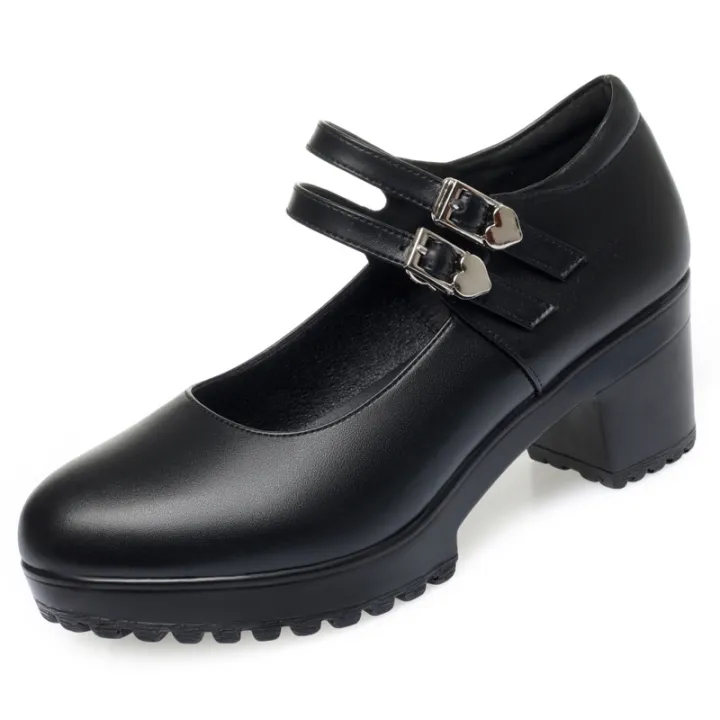 Spring%20Vintage%20Soft%20Leather%20Mary%20Jane%20Women's%20Platform%20Shoes%202024%20Block%20High%20Heel%20Comfort%20Office%20Model%20Mom%20Single%20Shoes%20-%20Image%206