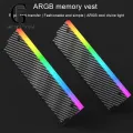 Ddr Memory Cooler Rgb Ram Heatsink Cooler for Ddr2 Ddr3 Ddr4 Ddr5 Desktop Memory Module Sync Compatible Pc Accessories 5v 3pin Argb Heatsink. 