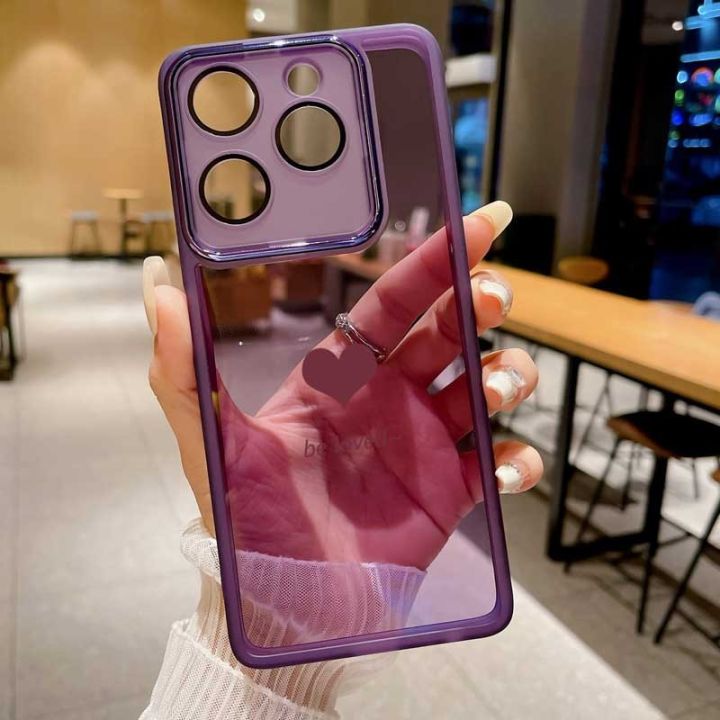 Xiaomi Redmi 13 redmi13 12 Stylish Love Heart Rubber Phone Cover Plated Camera Frame Case Shockproof Casing