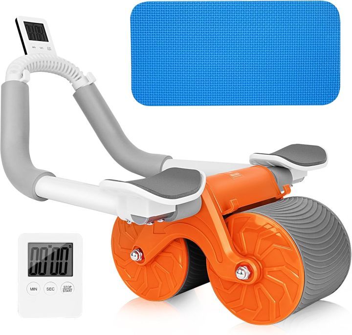 Fitness Rebound AB Roller with Elbow Support and Timer