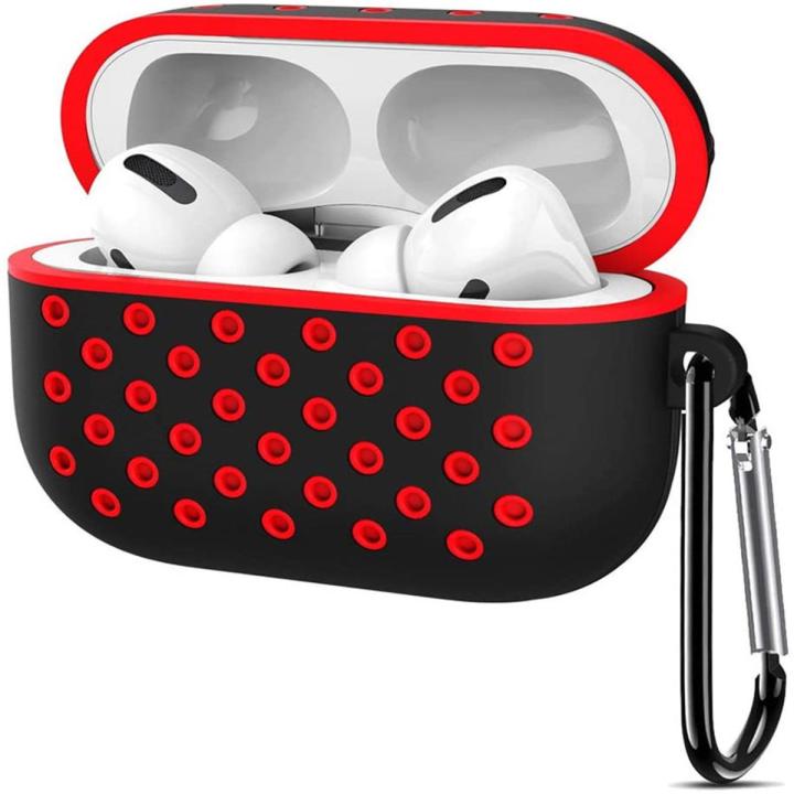 A_irpod Pro Solid Silicon Protective Case Dot Style Cover for Yearphod Case