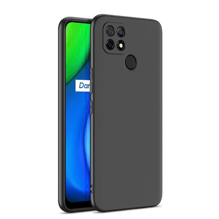 lthmy for Realme C25 RMX3193 RMX3191 Flexible Soft Matte Black Crystal Clear Phone Case Silicone Protective Back Cover