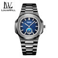 LouisWill Men Watch Men's Fashion Simple Calendar Waterproof Steel Band Watch Waterproof Quartz Watch With Calendar Original Fashion Men Watches Luxury Men Watch. 