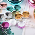 Ultra-thin Mirror Pebble Contact Lens Case INS Women's Cosmetic Contact Box Travel Elegant Contact Lens Storage Box.