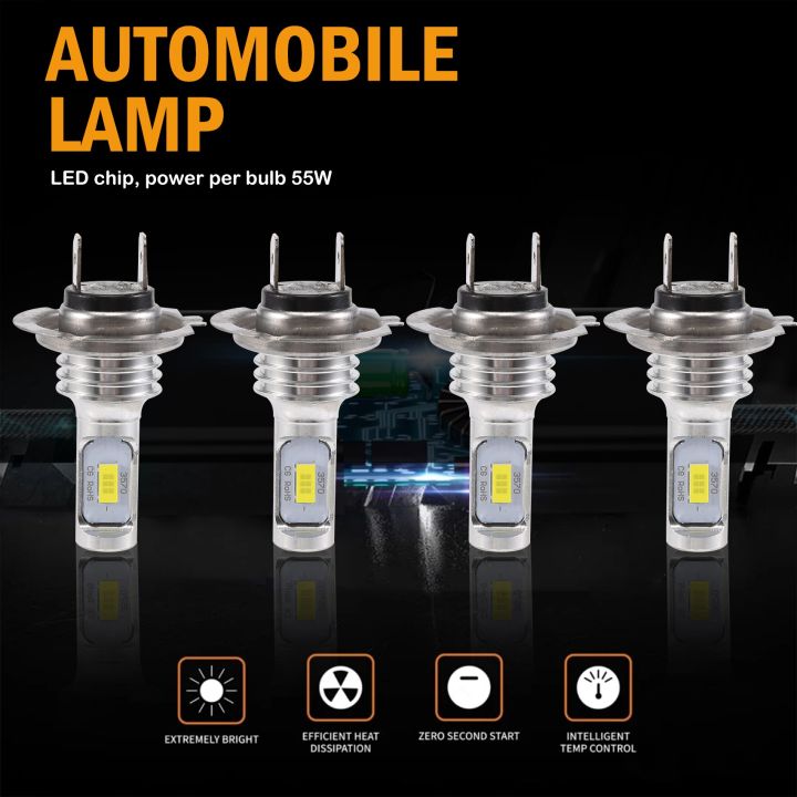 4PCS%20Mini%20H7%20+%20H7%20Combo%20LED%20Headlight%20Kit%20Bulbs%20High%20Low%20Beam%20240W%2052000LM%206000K%20Kit%20Super%20White%20-%20Image%207