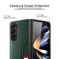 Anti-scratch Card Holder Leather Case for Samsung Galaxy Z Fold5 Fold 5 4 Fold4 Fold3 Fold2 Fold 3 2 Business Phone Bag Funda Alien Alien.