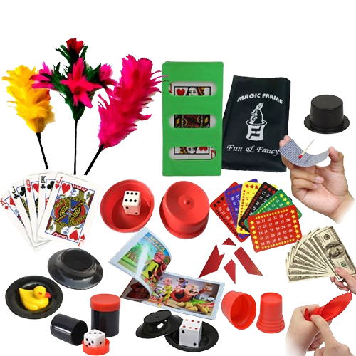 Magic Tricks Box. Best gift for Children. Anyone can show magic tricks from this Package.