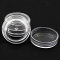 50Pcs/set Transparent Plastic Jewelry Bead Storage Box Small Bottom Round Container Jars Make Up Organizer Storage Boxes.