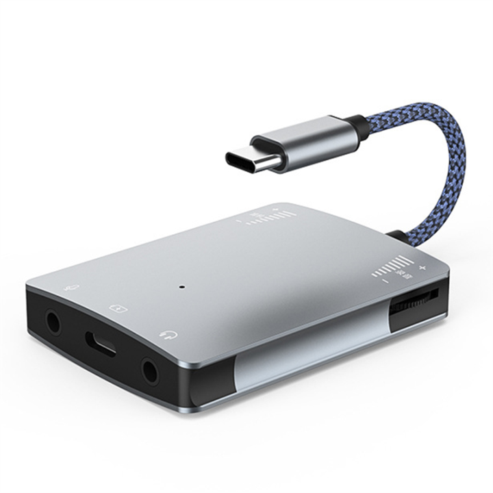 USB C Live Sound Card Speaker 3.5mm Audio Interface Adapter for / Headphone High Quality Live Converter Easy to Use