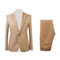 2Pcs/Set suit men Formal Business Party Solid Color Long Sleeve Blazer Suit Pants Wedding wear Men Blazer costume homme. 