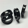 6MM Beveled Edge Center 3mm Groove black Ceramic Blank Ring For Inlay Women jewelry.