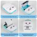 Portable Mini Thermal Printer 58mm Bluetooth Printer for printing Photo Label DIY Handcraft List Memo Notes Journal Receipt Instant Printer, Nadra-C9-Pink-Mini-3-Roll. 