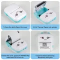 Thermal Mini Printer Label Sticker Printer Notes Printer Mobile Thermal Photo Printer Rechargeable Bluetooth Pocket Printer, Nadra-C9-Blue-Mini-3-Roll. 